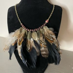 Feather Statement Necklace